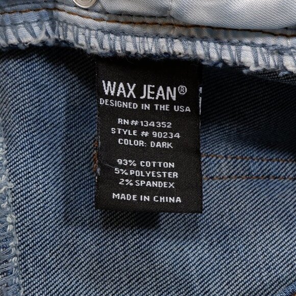 Wax Jean Shorts Junior Size L High Rise Distressed Super Stretch W28 - Picture 6 of 6